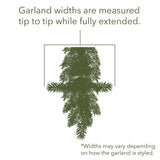 Vickerman Artificial Flocked Snow Ridge Garland