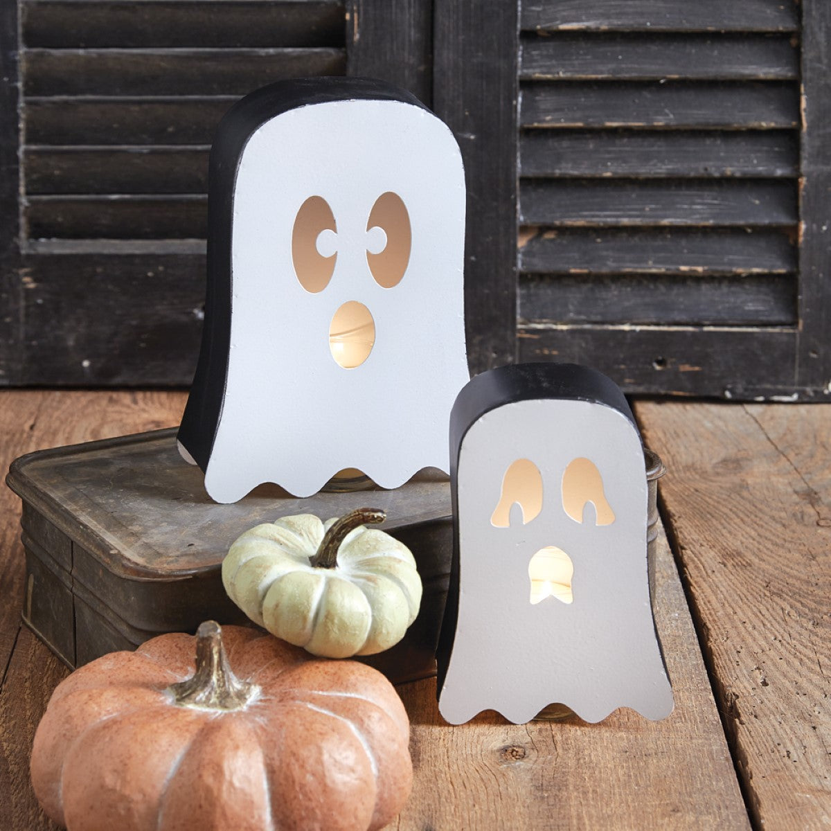 Ghost Votive Luminaries, Set of 2 By CTW Home Collection