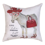 Girls Wanna Have Fun Gate Open Climaweave Throw Pillow 12" x 12" By Cynthia Coulter