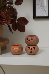 Grinning Pumpkins Votive, 2 Sets of 3 By Accent Decor