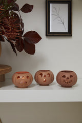 Grinning Pumpkins Votive, 2 Sets of 3 By Accent Decor