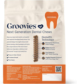 Groovies Original Dog Dental Chews – Flexible & Tough with DentalFit Tech (Multiple Sizes Available)