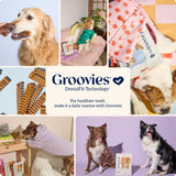 Groovies Original Dog Dental Chews – Flexible & Tough with DentalFit Tech (Multiple Sizes Available)