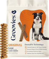 Groovies Original Dog Dental Chews – Flexible & Tough with DentalFit Tech (Multiple Sizes Available)