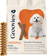Groovies Original Dog Dental Chews – Flexible & Tough with DentalFit Tech (Multiple Sizes Available)