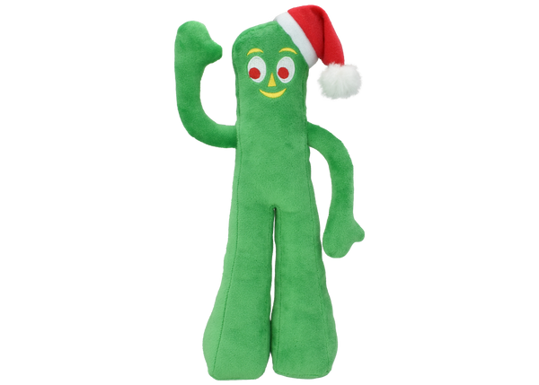 King Wholesale Multipet Holiday Gumby With Santa Hat Plush Dog Toy 9"