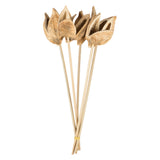 Vickerman 16" Sora Pod on Wood Stem, Dried, Bleached