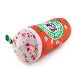 Haute Diggity Dog Starbarks Puppermint Mocha Holiday Dots Cup Plush Dog Toy