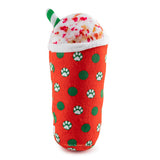 Haute Diggity Dog Starbarks Puppermint Mocha Holiday Dots Cup Plush Dog Toy