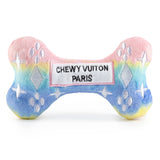 Haute Diggity Dog Pink Ombre Chewy Vuiton Bone Plush Dog Toy