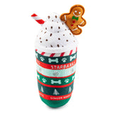 Haute Diggity Dog Starbarks Ginger Bark Latte Holiday Plush Dog Toy