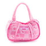 Haute Diggity Dog Pink Checker Chewy Vuiton Handbag Plush Dog Toy
