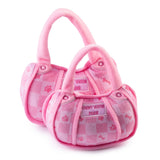 Haute Diggity Dog Pink Checker Chewy Vuiton Handbag Plush Dog Toy