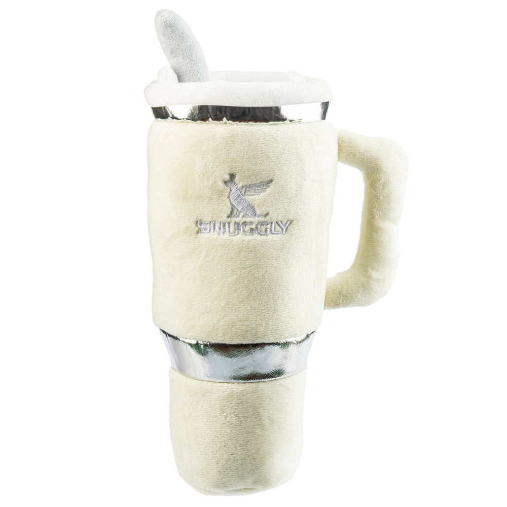 Haute Diggity Dog Snuggly Cup - Ivory Plush Dog Toy