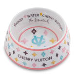Haute Diggity Dog White Chewy Vuiton Bowl (Set of 2)