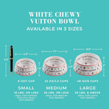 Haute Diggity Dog White Chewy Vuiton Bowl (Set of 2)