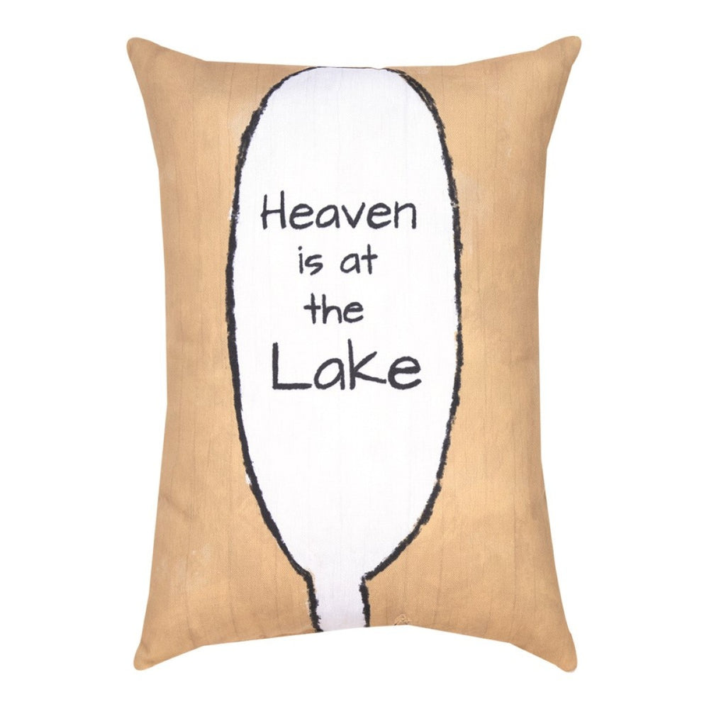 Heaven Is At The Lake Climaweave Throw Pillow 13" x 18" By Romona Murdock