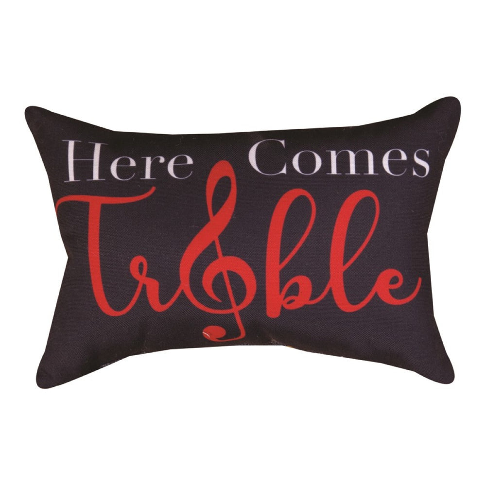 Here Comes Treble… Word Throw Pillow 12.5" x 8" By Manual Woodworkers & Weavers