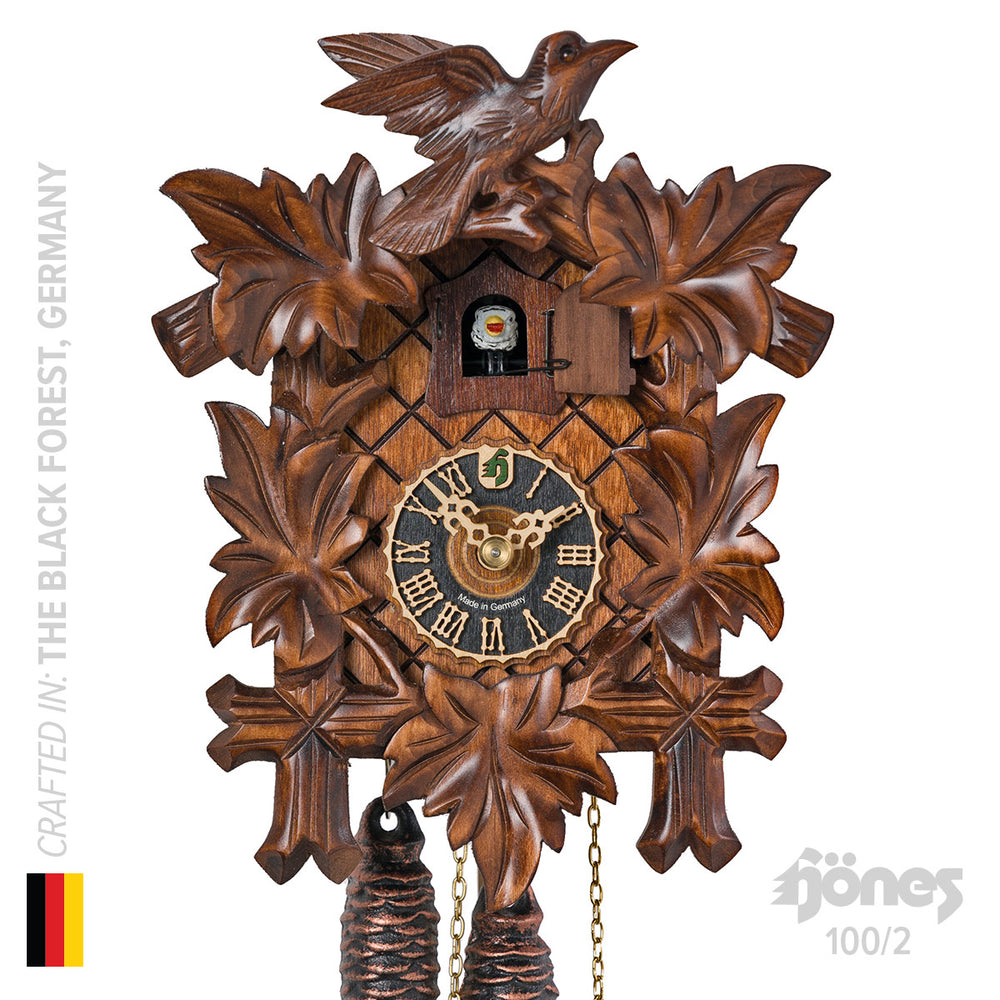 Hermle Carved Leaf 1-Day Cuckoo Clock, 100/2