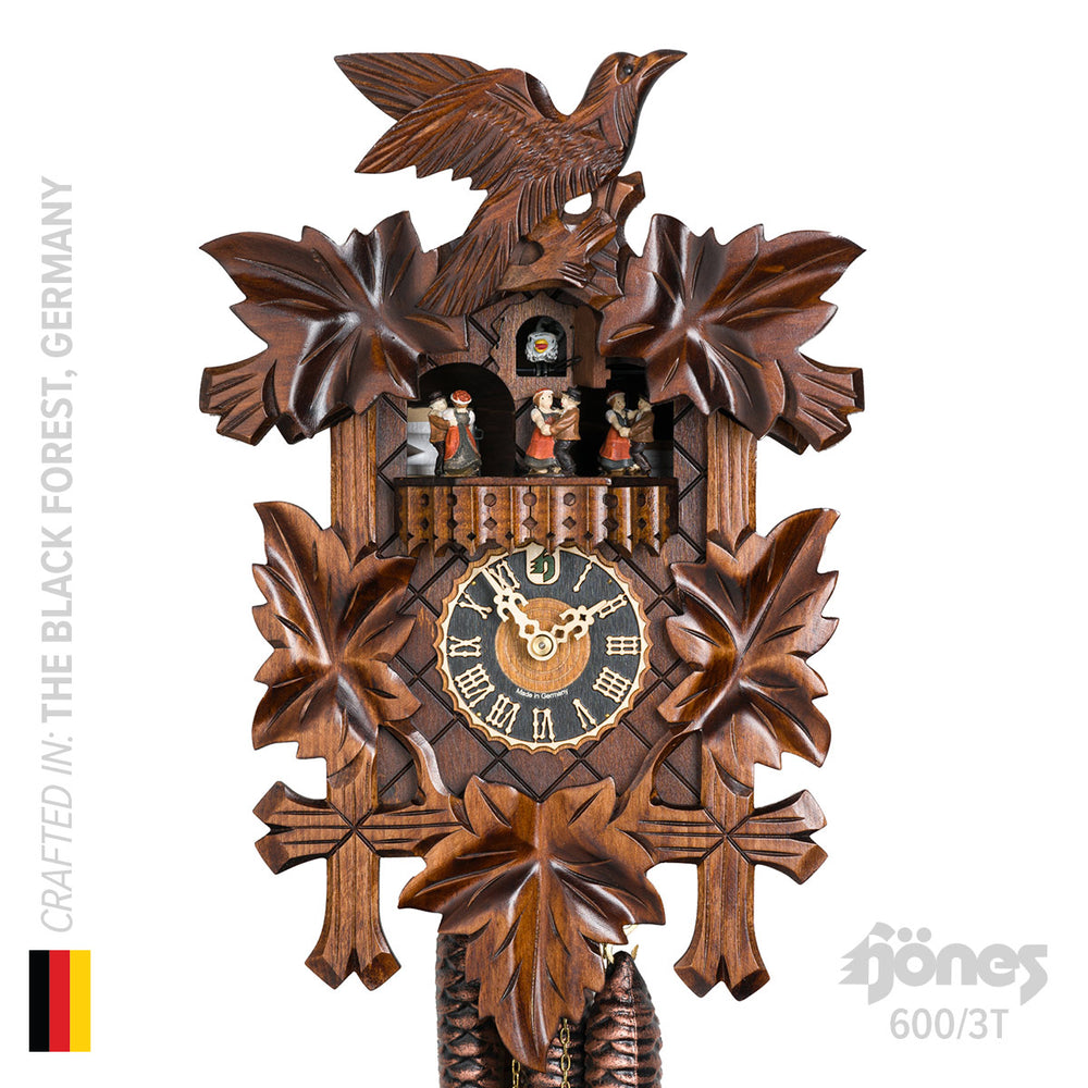 Hermle Leaf & Bird Musical 1-Day Cuckoo Clock, 600/3T