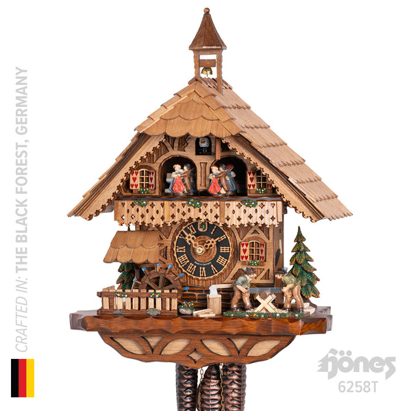 Hermle Hermle Wood Sawyers Musical Chalet 1-Day Cuckoo Clock, 6258T