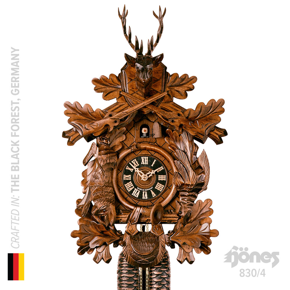 Hermle Large Hunter 8-Day Cuckoo Clock, 830/4