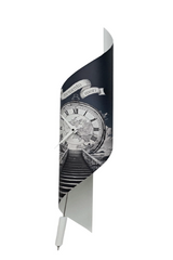 Hermle Lorna Modern Abstract Curved Steel Wall Clock (Multiple Styles Available)