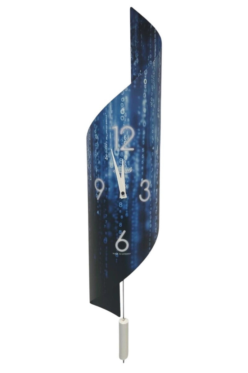Hermle Lorna Modern Abstract Curved Steel Wall Clock (Multiple Styles Available)