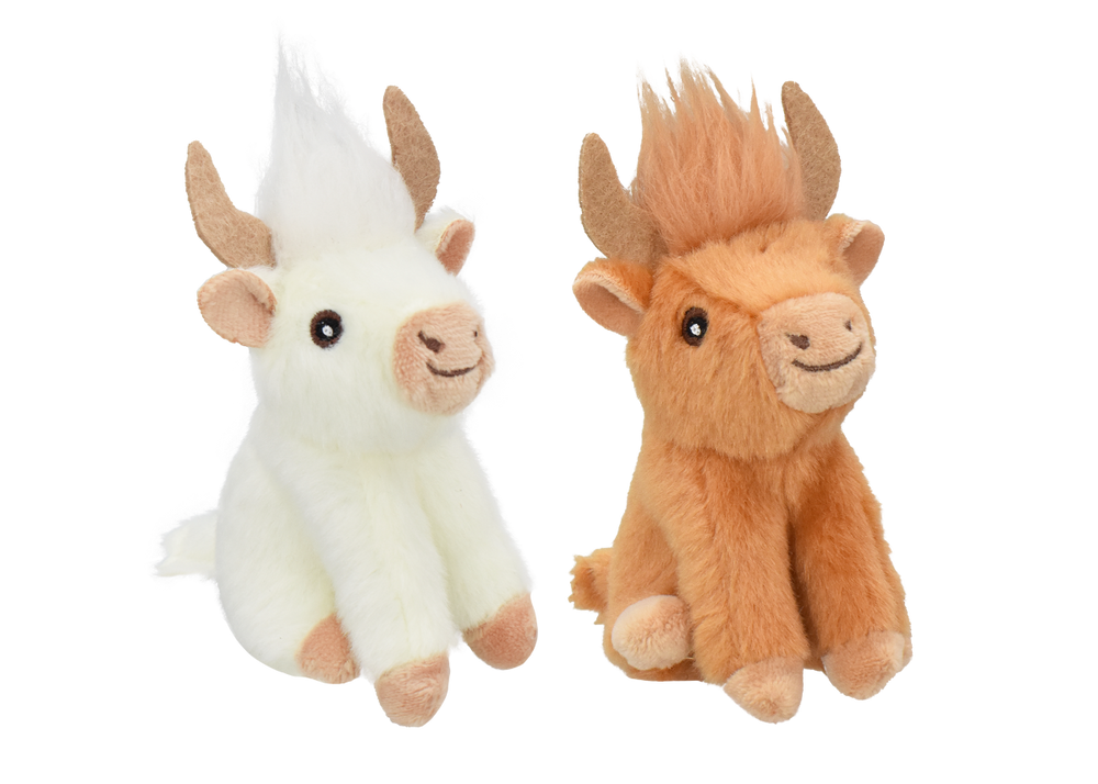 Multipet Highland Cow Cat Toy - 4"