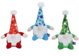 Multipet Holiday Gnomes w/ Polka Dots Plush Dog Toy - 12"