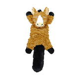Fat Tail Squeaky Plush Tug Dog Toy - Horse / Small 7"