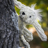 HuggleHounds Bobbi Bunny HuggleFlatties Tough Plush Dog Toy, 13.5" Large