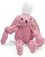 HuggleHounds Knotties Bunny Plush Dog Toy, 9" Small