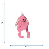 HuggleHounds Knotties Bunny Plush Dog Toy, 9" Small