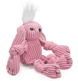 HuggleHounds Knotties Bunny Plush Dog Toy, 9" Small