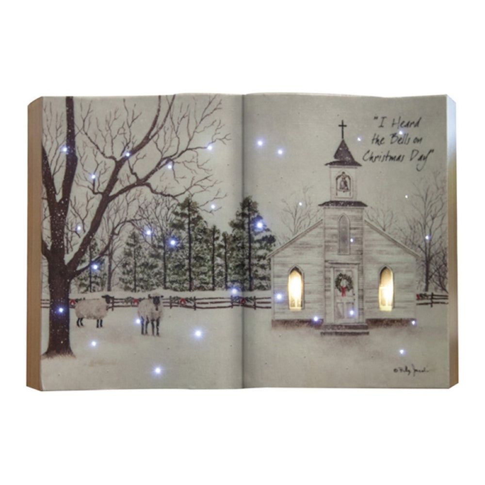 I Heard The Bells On Christmas Day Fiber Optic Book 14" x 9" By Billy Jacobs