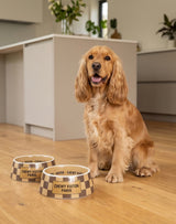 Haute Diggity Dog Checker Chewy Vuiton Bowls (Set of 2 Bowls)