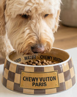 Haute Diggity Dog Checker Chewy Vuiton Bowls (Set of 2 Bowls)