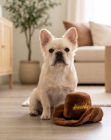 Haute Diggity Dog Brown Cowboy Hat Plush Dog Toy