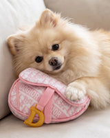 Haute Diggity Dog Pink Dogior Saddle Bag Plush Dog Toy