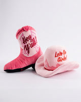 Haute Diggity Dog Pink Cowgirl Boot Plush Dog Toy