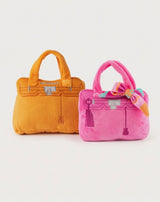 Haute Diggity Dog Barkin Bag - Orange Plush Dog Toy
