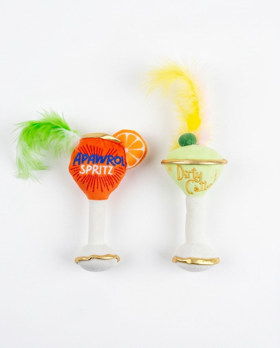 Haute Diggity Kitty Kitty Cocktails (2 Cocktails) Organic Catnip Cat Toy