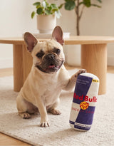 Haute Diggity Dog Red Bulldog Energy Drink Plush Dog Toy