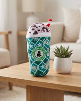 Haute Diggity Dog Starbarks Puppermint Mocha - Green Stars Cup Plush Dog Toy