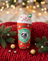 Haute Diggity Dog Starbarks Puppermint Mocha Holiday Dots Cup Plush Dog Toy