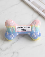 Haute Diggity Dog Pink Ombre Chewy Vuiton Bone Plush Dog Toy