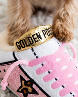 Haute Diggity Dog Golden Pooch - Pink Plush Dog Toy