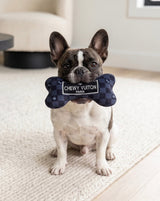 Haute Diggity Dog Black Checker Chewy Vuiton Bone Plush Dog Toy