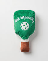 Haute Diggity Dog Green Stripe Pickleball Paddle Plush Dog Toy